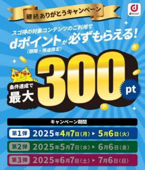 スゴ得コンテンツ新規入会キャンペーン