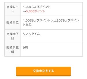 ちょびリッチからPeXに交換する手順